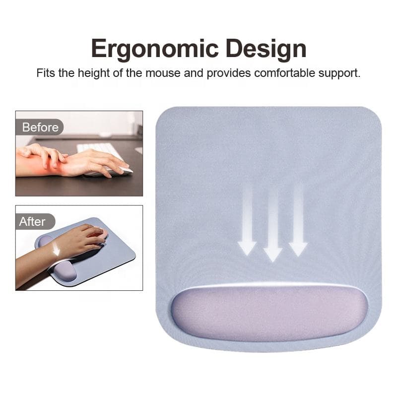 แผ่นรองเมาส์เพื่อสุขภาพ รุ่นรองข้อมือ (Ergonomic Mouse Pad with Wrist Support) - 2