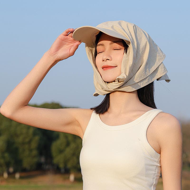 หมวกแก๊ปพร้อมผ้าคลุมกันแดด (Sun Protection Cap with Neck Flap) - 5