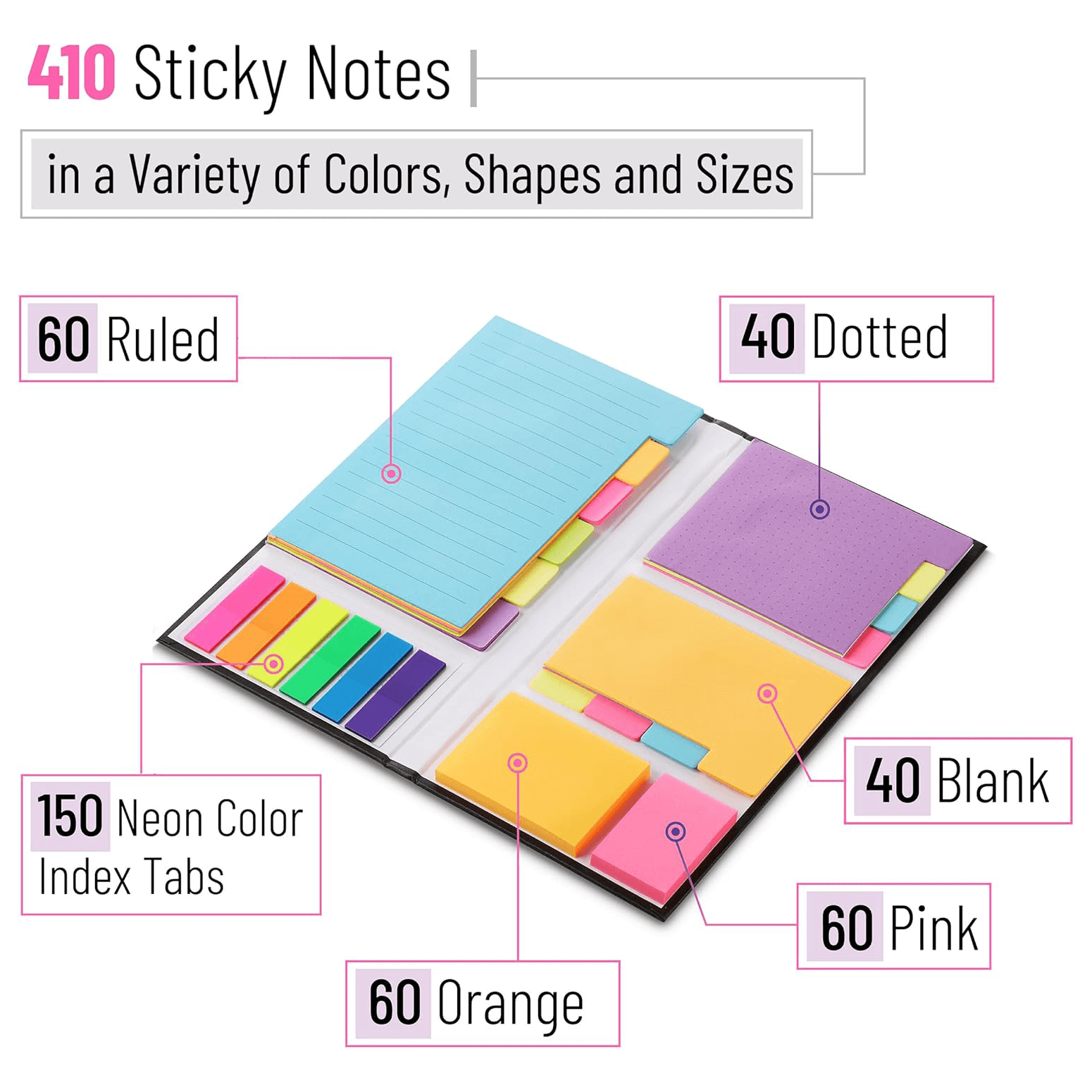 ชุดกระดาษโน้ตพร้อมปกหนัง (Premium Sticky Notes Set) - 1
