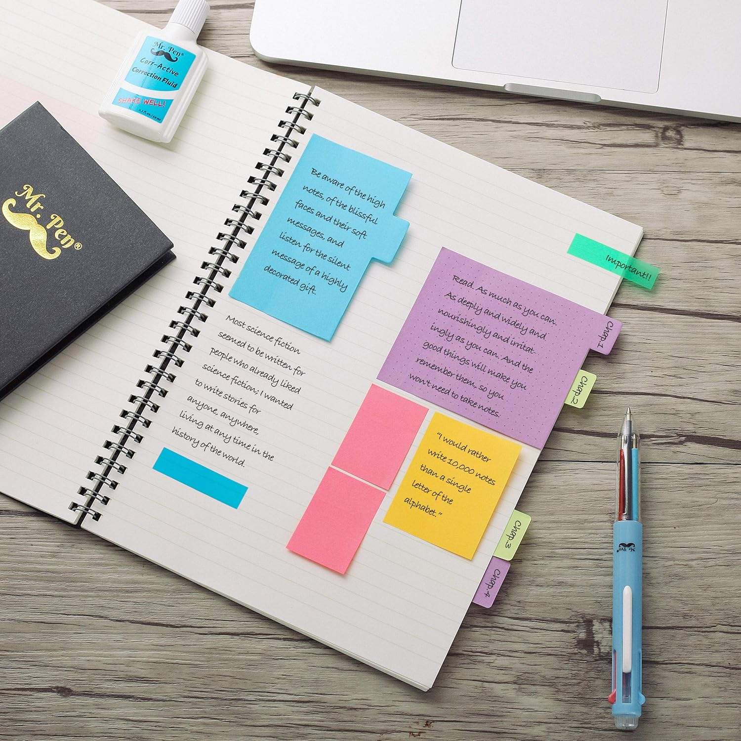 ชุดกระดาษโน้ตพร้อมปกหนัง (Premium Sticky Notes Set) - 3