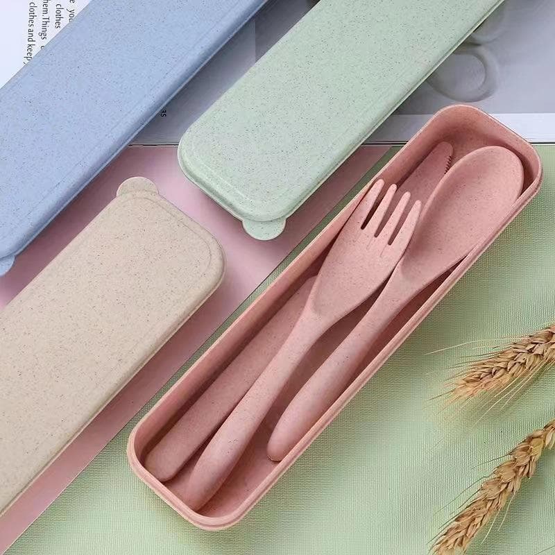 ชุดช้อนส้อม Wheat Straw พร้อมกล่อง - 3