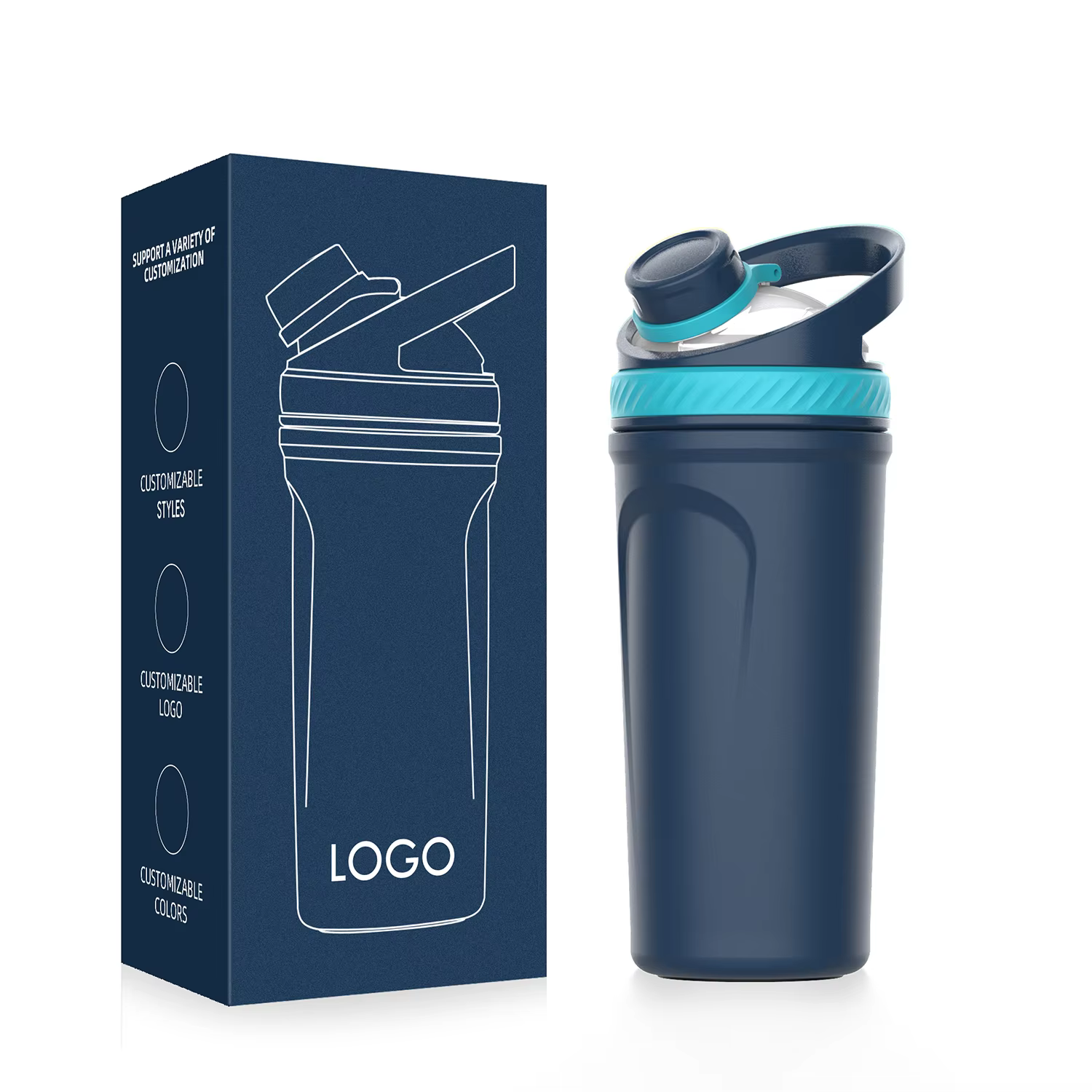กระบอกสแตนเลสเขย่าโปรตีน 24 oz - 2