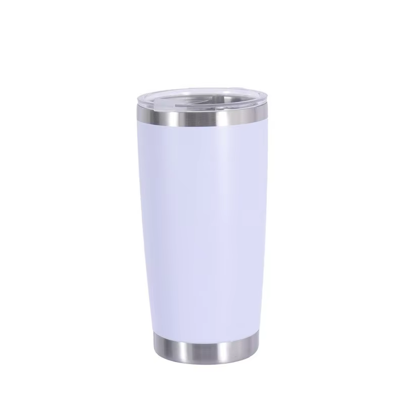 แก้วกาแฟสแตนเลสพร้อมฝาปิด 600 ml - 1