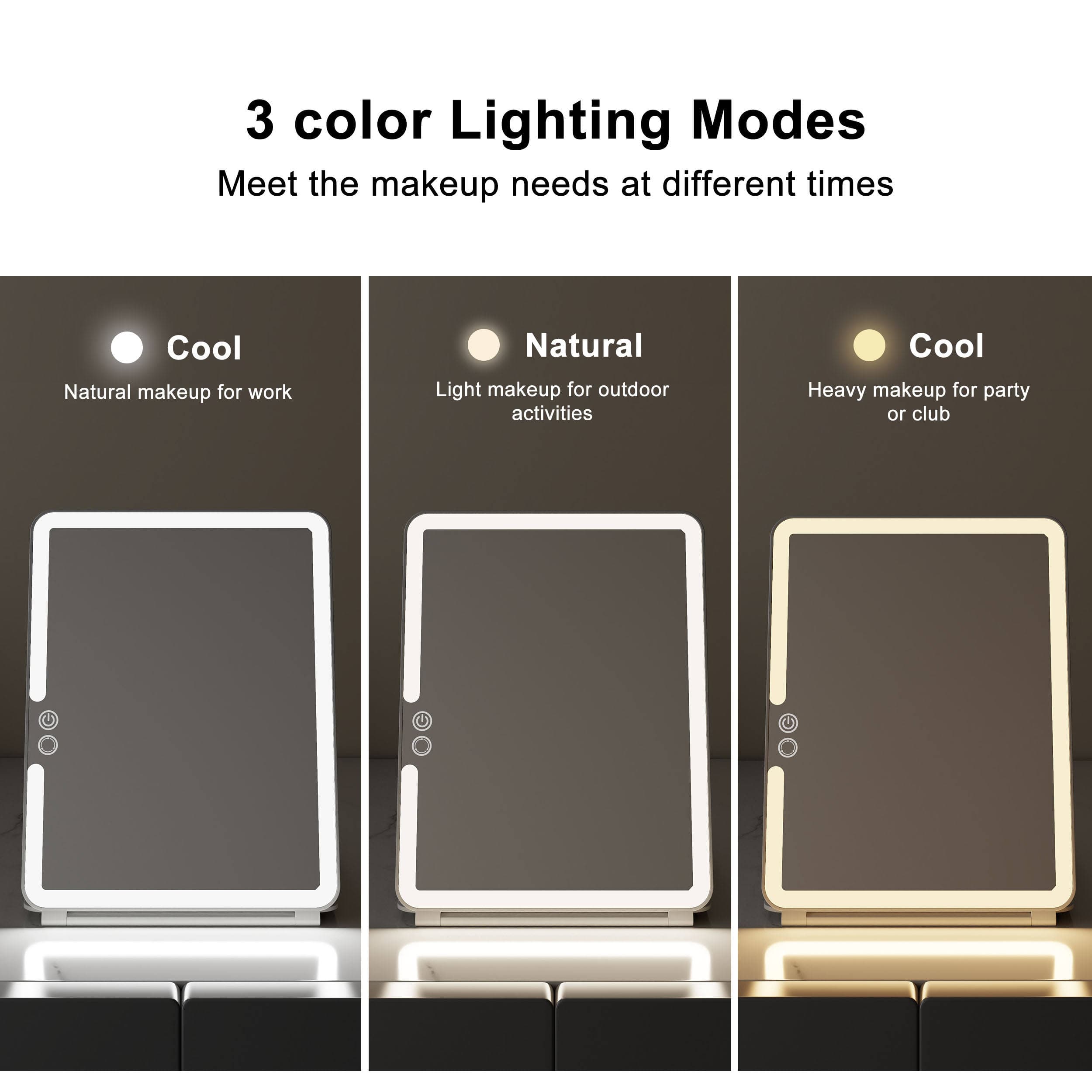 กระจกแต่งหน้าพร้อมไฟ LED (LED Makeup Mirror) - 1