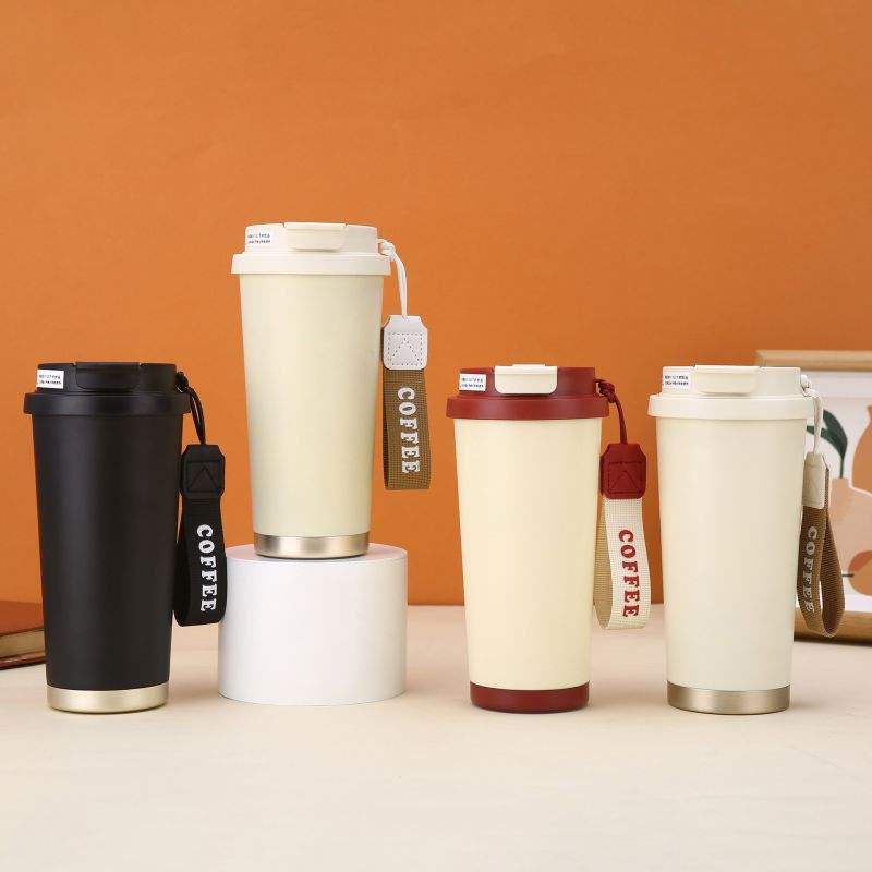 แก้วกาแฟสแตนเลสพร้อมฝาปิด 500 ml